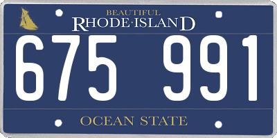 RI license plate 675991