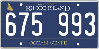 RI license plate 675993