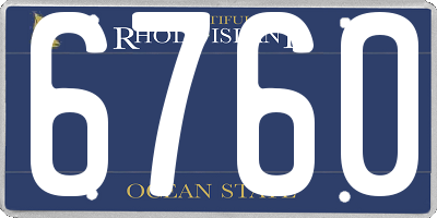 RI license plate 6760