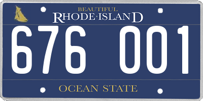 RI license plate 676001