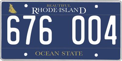 RI license plate 676004