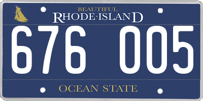 RI license plate 676005