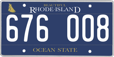 RI license plate 676008