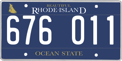 RI license plate 676011