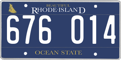 RI license plate 676014