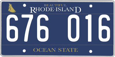 RI license plate 676016
