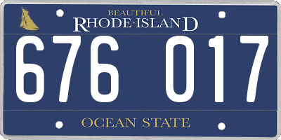 RI license plate 676017