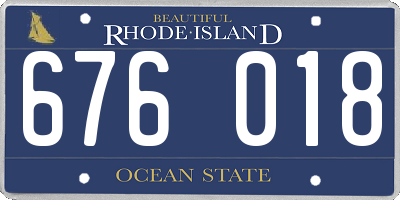 RI license plate 676018