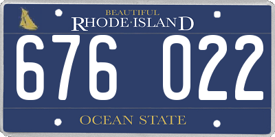 RI license plate 676022