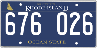 RI license plate 676026