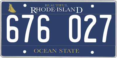 RI license plate 676027