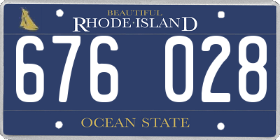 RI license plate 676028