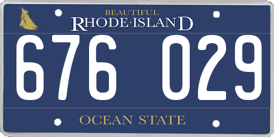RI license plate 676029