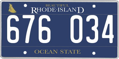 RI license plate 676034