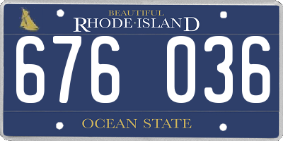 RI license plate 676036