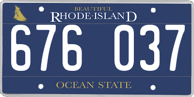 RI license plate 676037