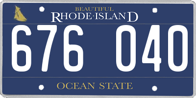 RI license plate 676040
