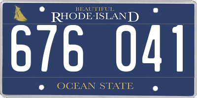 RI license plate 676041