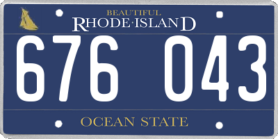 RI license plate 676043