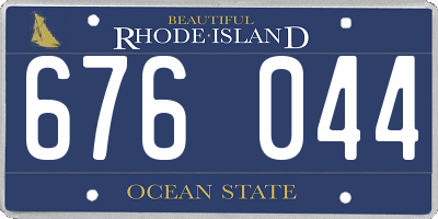 RI license plate 676044