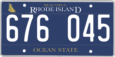RI license plate 676045