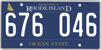 RI license plate 676046