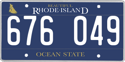 RI license plate 676049