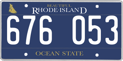 RI license plate 676053