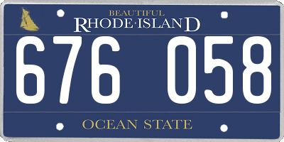 RI license plate 676058