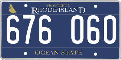 RI license plate 676060