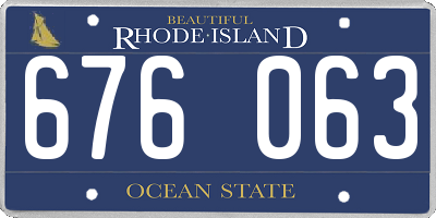 RI license plate 676063