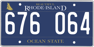RI license plate 676064