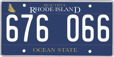 RI license plate 676066
