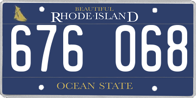 RI license plate 676068
