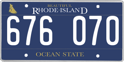 RI license plate 676070
