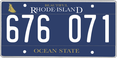 RI license plate 676071
