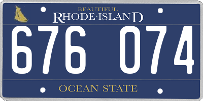 RI license plate 676074