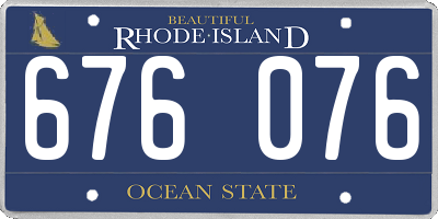 RI license plate 676076