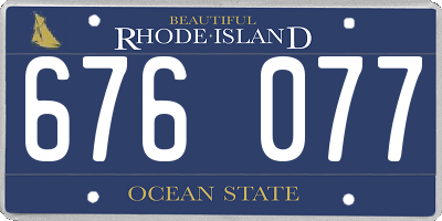 RI license plate 676077