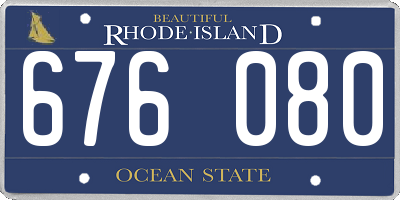 RI license plate 676080