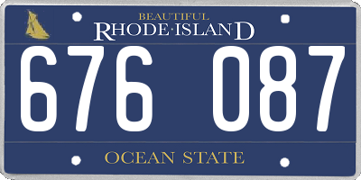 RI license plate 676087