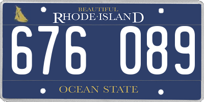 RI license plate 676089