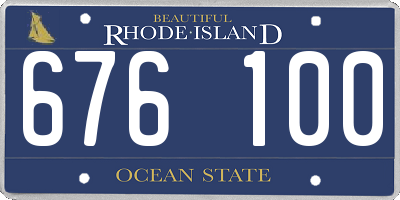 RI license plate 676100