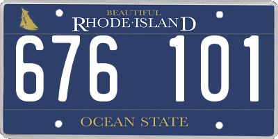 RI license plate 676101