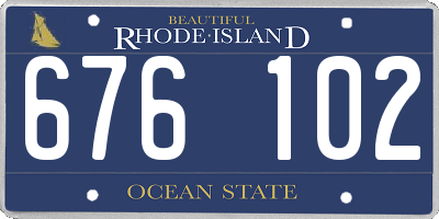 RI license plate 676102