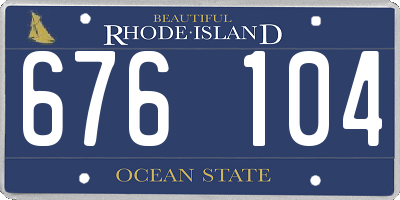 RI license plate 676104