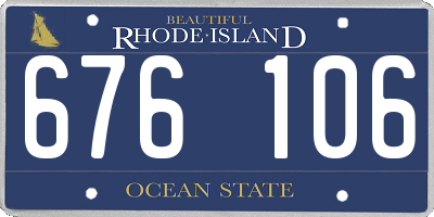 RI license plate 676106