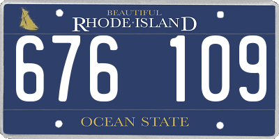 RI license plate 676109