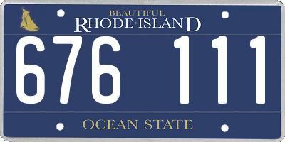 RI license plate 676111