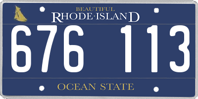 RI license plate 676113